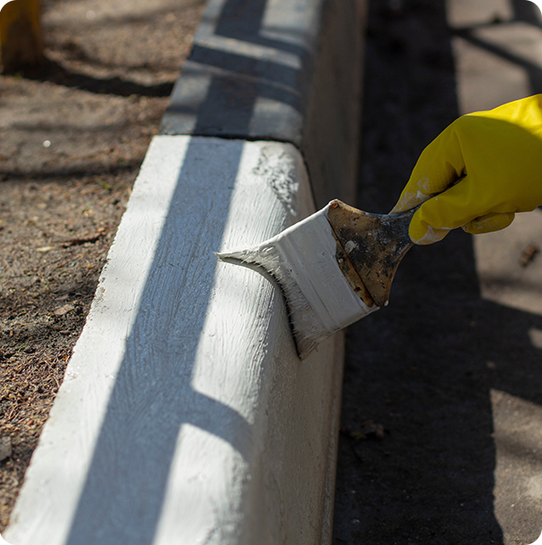 Government Curb Painting Services in Atlanta, GA.