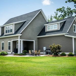 Craftsman Cottage Style Grey Painted Modern Suburban House